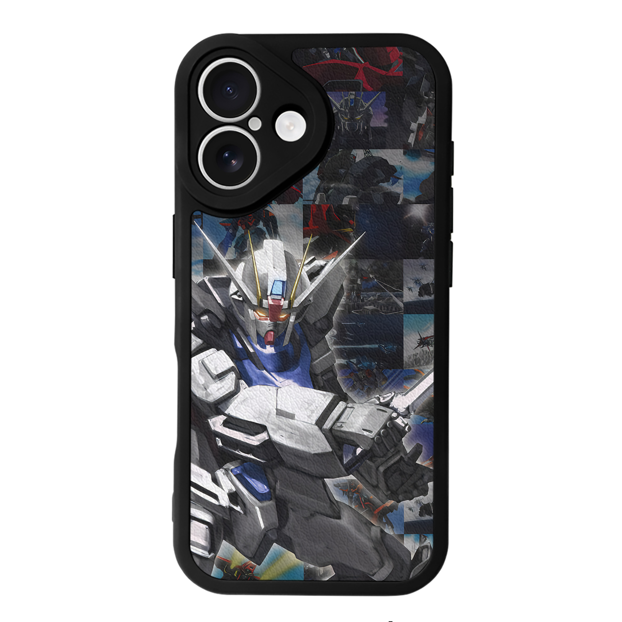 （画像用） 機動戦士ガンダム Mobile Suit Gundam 【iPhone 16シリーズ対応】シリコンスマホケース（レザー調） 材質：シリコン
